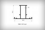 Alminyum Dorama Profil Serisi 1140  0,837  kg/m  