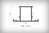 Alminyum Dorama Profil Serisi 1402 1,210  kg/m  