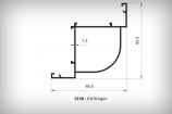 Alminyum Dorama Profil Serisi 1218  0,670  kg/m  