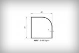Alminyum Dorama Profil Serisi 4857 0,400  kg/m  