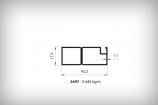Alminyum Sineklik Profilleri 2497 0,445 kg/m  